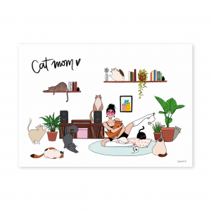 Print A4 "Cat Mom"
